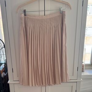 Ann Taylor Soft Pink Pleated A-Line Skirt
